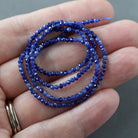 2mm Sodalite Beads ‚Äì Tiny Faceted Round Natural Gemstone 15" Strand