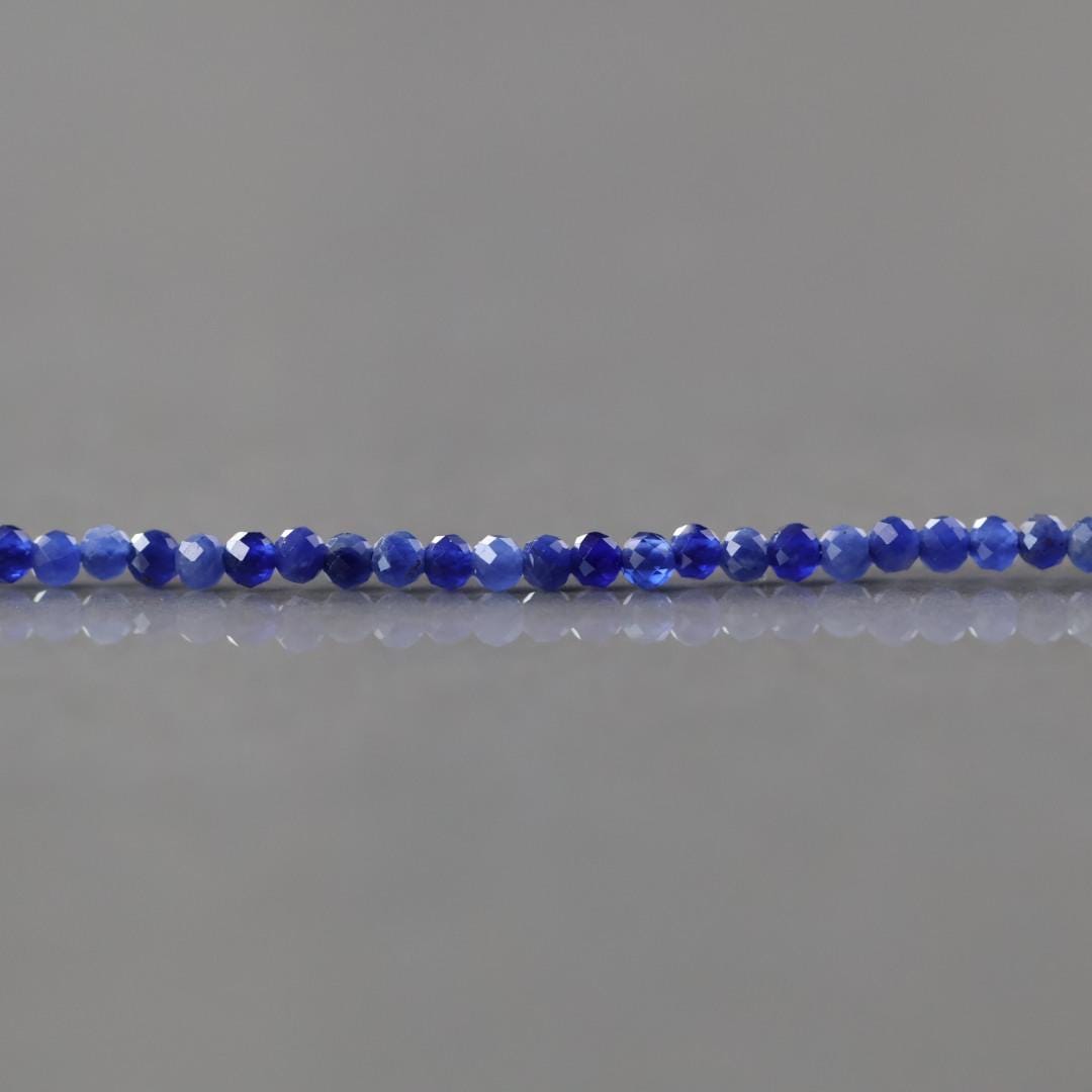 2mm Sodalite Beads ‚Äì Tiny Faceted Round Natural Gemstone 15" Strand