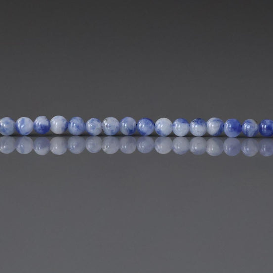 2mm Sodalite Beads – Tiny Smooth Round Natural Gemstone 15" Strand