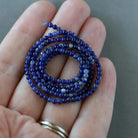 2mm Sodalite Beads ‚Äì Tiny Smooth Round Natural Gemstone 15" Strand