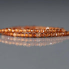 2mm Spessartine Garnet Beads - Tiny Faceted Round Natural Gemstone 15" Strand