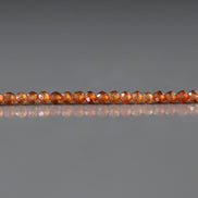 2mm Spessartine Garnet Beads - Tiny Faceted Round Natural Gemstone 15