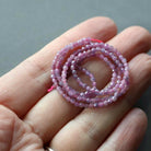 2mm Star Flash Ruby Beads – Tiny Faceted Round Natural Gemstone 15" Strand