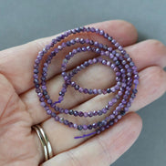 2mm Stichtite Beads - Tiny Faceted Round Natural Gemstone 15