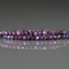 2mm Stichtite Beads - Tiny Faceted Round Natural Gemstone 15" Strand