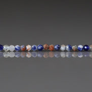 2mm Sunset Sodalite Beads – Tiny Faceted Round Natural Gemstone 15
