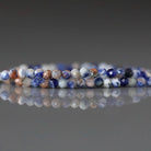 2mm Sunset Sodalite Beads ‚Äì Tiny Faceted Round Natural Gemstone 15" Strand