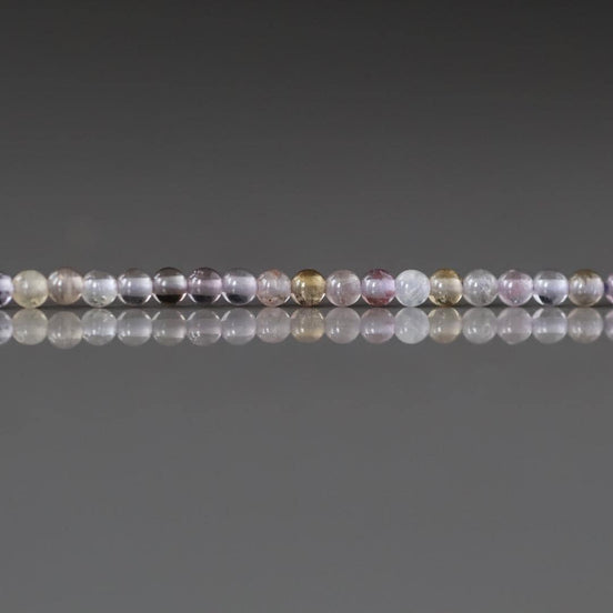 2mm Super Seven Beads - Tiny Smooth Round Natural Gemstone 15" Strand