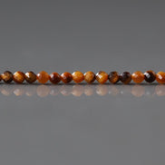 2mm Tigers Eye Beads Faceted Tiger Eye Genuine Tiny Beads 15