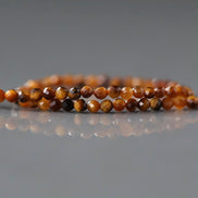 2mm Tigers Eye Beads Faceted Tiger Eye Genuine Tiny Beads 15