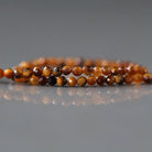 2mm Tiger’s Eye Beads – Tiny Faceted Round Natural Gemstone 15" Strand