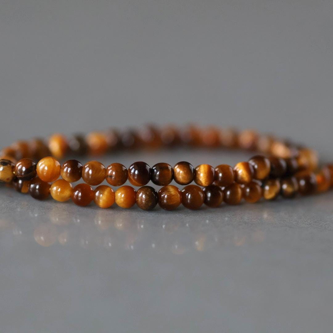2mm Tiger's Eye Beads Smooth AAA Tigers Eye Genuine Tiny Beads 15" Gemstone Beads for Jewelry Making Beading Craft Gift Seed Beads Brown