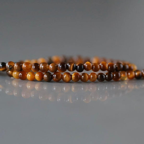 2mm Tiger's Eye Beads Smooth AAA Tigers Eye Genuine Tiny Beads 15" Gemstone Beads for Jewelry Making Beading Craft Gift Seed Beads Brown