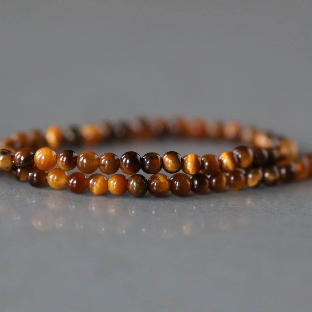 2mm Tiger‚Äôs Eye Beads ‚Äì Tiny Smooth Round Natural Gemstone 15" Strand