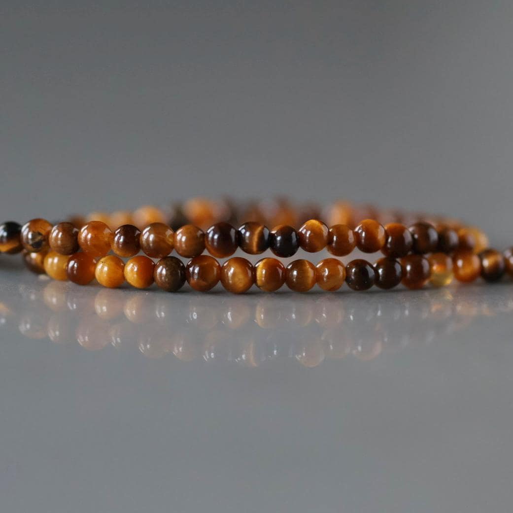 2mm Tiger‚Äôs Eye Beads ‚Äì Tiny Smooth Round Natural Gemstone 15" Strand