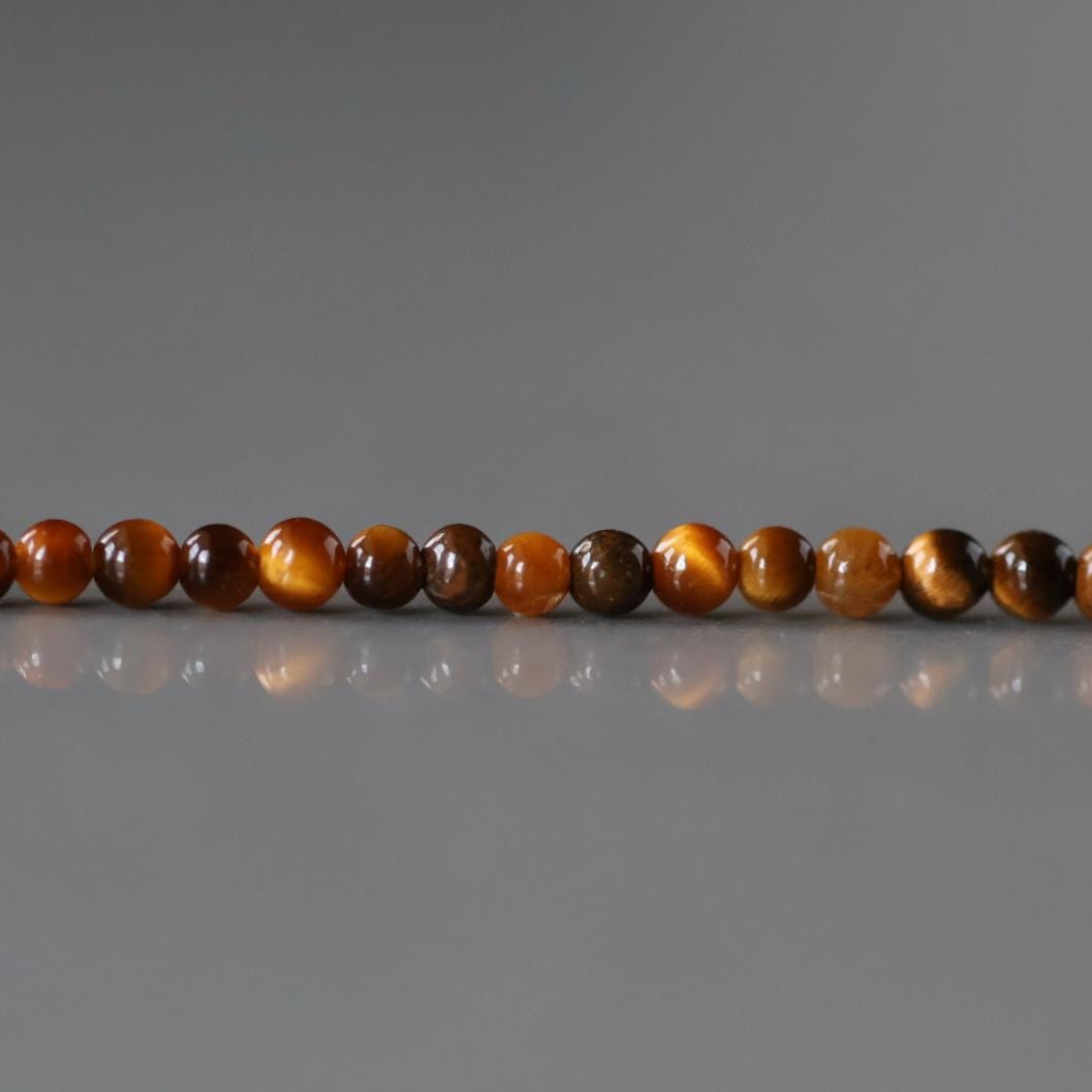 2mm Tiger‚Äôs Eye Beads ‚Äì Tiny Smooth Round Natural Gemstone 15" Strand