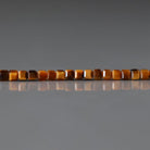 2mm Tiger's Eye Cube Beads - Tiny Faceted Cube Natural Gemstone 15" Strand