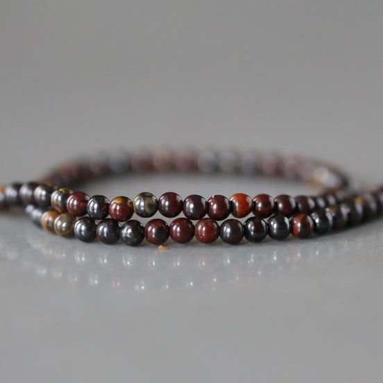 2mm Tigers Iron Beads Smooth Genuine Tiny Beads 15" Gemstone Beads for Jewelry Making Beading Craft Gift Seed Beads Brown
