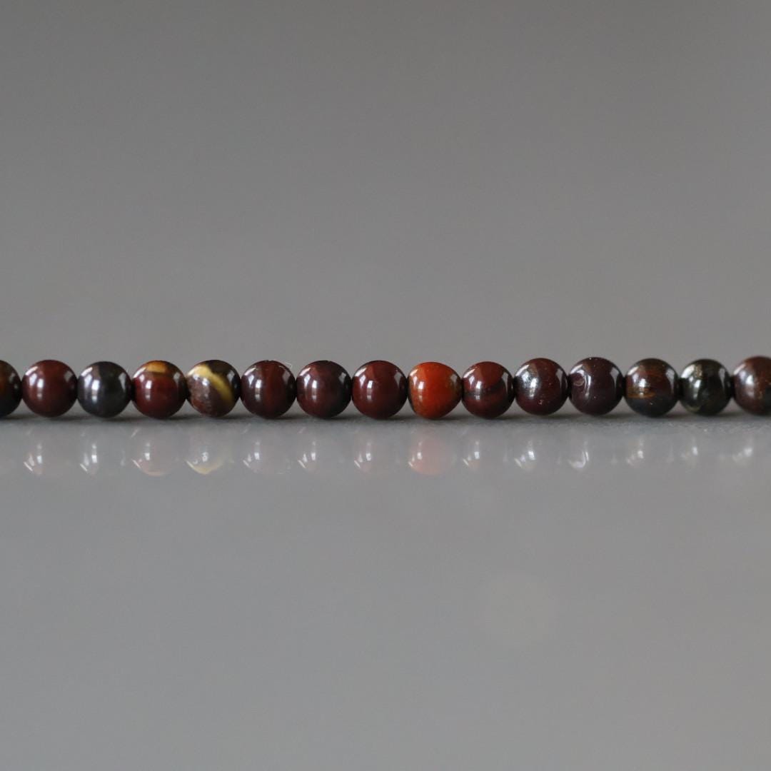 2mm Tigers Iron Beads Smooth Genuine Tiny Beads 15" Gemstone Beads for Jewelry Making Beading Craft Gift Seed Beads Brown
