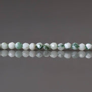 2mm Tree Agate Micro Faceted Beads Genuine Agate Green Beads 15.5
