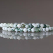 2mm Tree Agate Micro Faceted Beads Genuine Agate Green Beads 15.5
