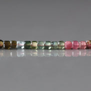 2mm AAA Watermelon Tourmaline Micro Faceted Cube Beads 15