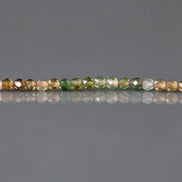 2mm Watermelon Tourmaline Beads – Tiny Faceted Round Natural Gemstone 15