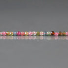 2mm Watermelon Tourmaline Beads – Tiny Faceted Round Natural Gemstone 15" Strand