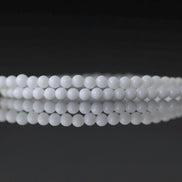 2mm White Feldspar Beads Smooth Genuine Small White Stone Beads 15