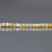 2mm Yellow Mother of Pearl Beads – Tiny Faceted Round Natural Gemstone 15