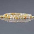 2mm Yellow Mother of Pearl Beads ‚Äì Tiny Faceted Round Natural Gemstone 15" Strand