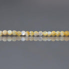 2mm Yellow Mother of Pearl Beads ‚Äì Tiny Faceted Round Natural Gemstone 15" Strand