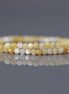 2mm Yellow Mother of Pearl Beads ‚Äì Tiny Faceted Round Natural Gemstone 15" Strand