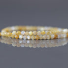 2mm Yellow Mother of Pearl Beads ‚Äì Tiny Faceted Round Natural Gemstone 15" Strand