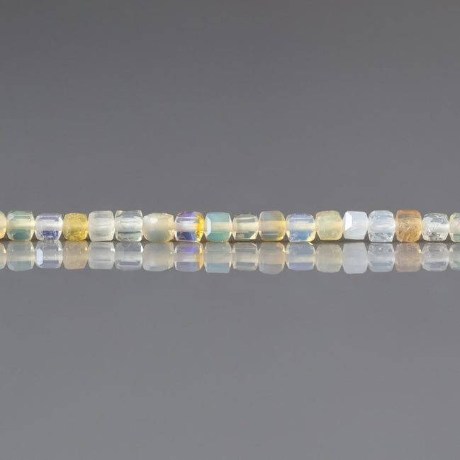 2mm Yellow Opal Beads Cube 15" Opal Genuine Gemstone Beads Natural Opal for Jewelry Making Beading Craft Gift Beads October birthstone