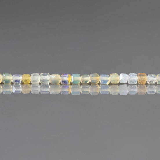2mm Yellow Opal Beads Cube 15" Opal Genuine Gemstone Beads Natural Opal for Jewelry Making Beading Craft Gift Beads October birthstone
