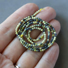 2mm Yellow Serpentine (Lizardite) Beads ‚Äì Tiny Smooth Round Natural Gemstone 15" Strand