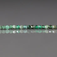 2mm Natural Emerald Beads Micro Faceted 15” Raw Emerald Genuine Gemstone Beads Genuine Emerald for Jewelry Making Beading Craft Gift Beads