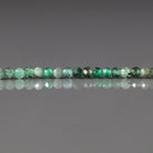 2mm Zambian Emerald Beads - Tiny Faceted Round Natural Gemstone 15" Strand
