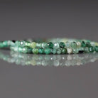 2mm Zambian Emerald Beads - Tiny Faceted Round Natural Gemstone 15" Strand