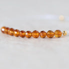 3.4mm AAA Madeira Citrine Faceted Round Beads Natural Deep Yellow Gemstone for DIY Jewelry Making