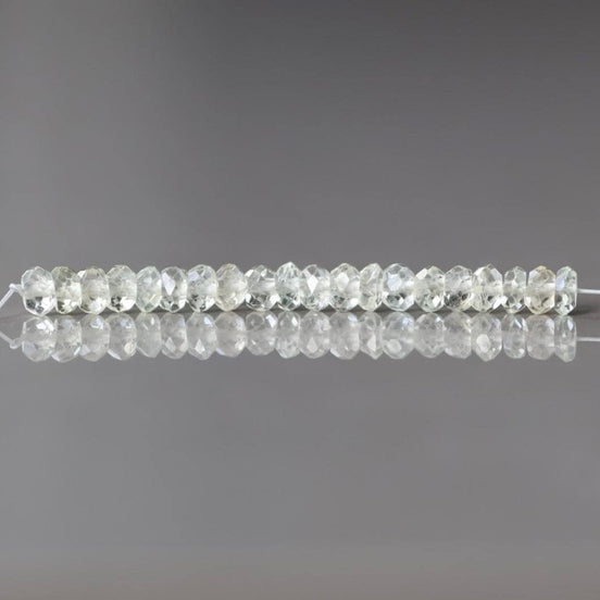 3.5mm-4mm RARE Yellow Aquamarine Beads Faceted Rondelle 20 pcs Genuine Gemstone Tiny Beads Jewelry Making Supply March Birthstone