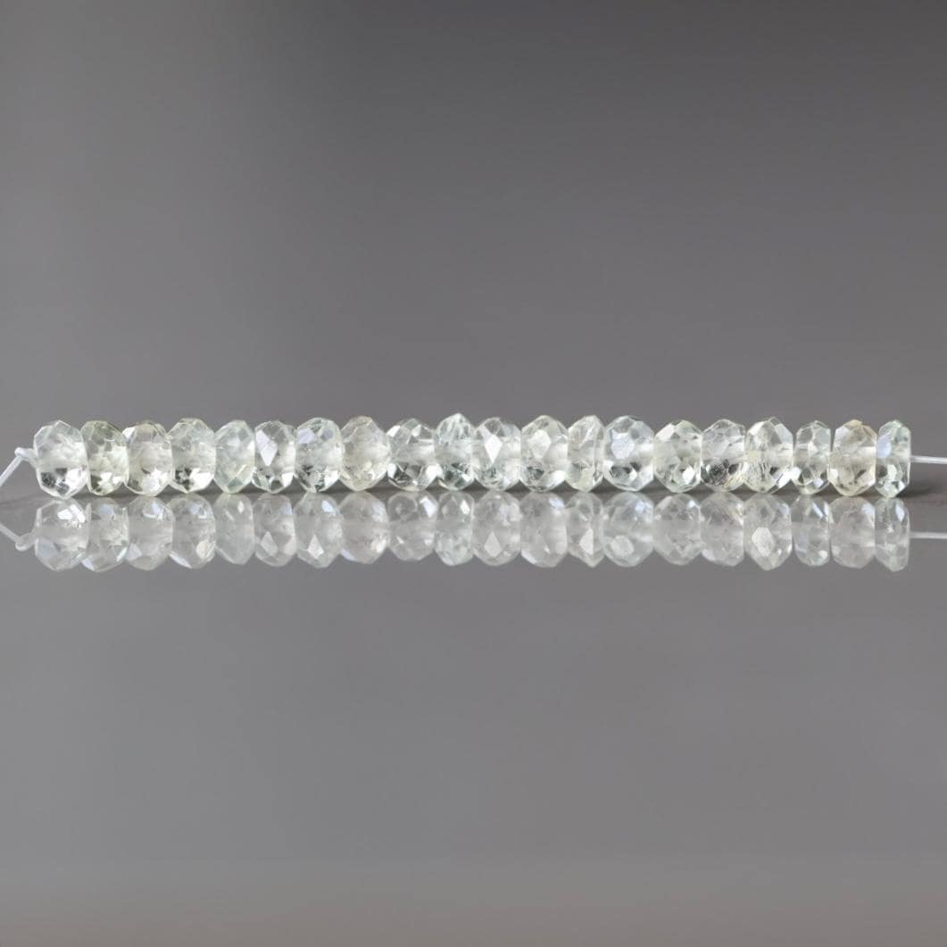 3.5–4mm Rare Yellow Aquamarine Beads – Faceted Rondelle Natural Gemstone - 20 pcs