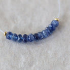 4mm Blue Kyanite Beads - Faceted Rondelle Natural Gemstone 10 Pcs