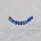 4mm Blue Kyanite Beads - Faceted Rondelle Natural Gemstone 10 Pcs