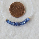4mm Blue Kyanite Beads - Faceted Rondelle Natural Gemstone 10 Pcs