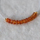 3.5mm 4mm AAA Orange Kyanite Beads Faceted Rondelle 1” Natural Gemstone for DIY Jewelry Making