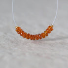 3.5mm 4mm AAA Orange Kyanite Beads Faceted Rondelle 1” Natural Gemstone for DIY Jewelry Making