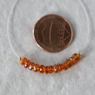 3.5mm 4mm AAA Orange Kyanite Beads Faceted Rondelle 1” Natural Gemstone for DIY Jewelry Making