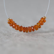 3.5mm 4mm AAA Orange Kyanite Beads Faceted Rondelle 1” Natural Gemstone for DIY Jewelry Making